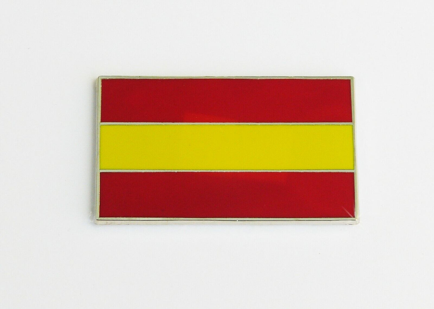 Enamel & Chrome Self Adhesive Spanish, Bandera De España Classic Car Flag Badge