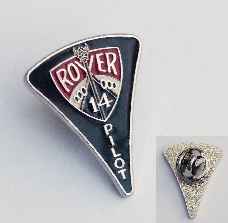Rover 14 Pilot Red & Black Enamel and Chrome British Made Quality Pin Badge