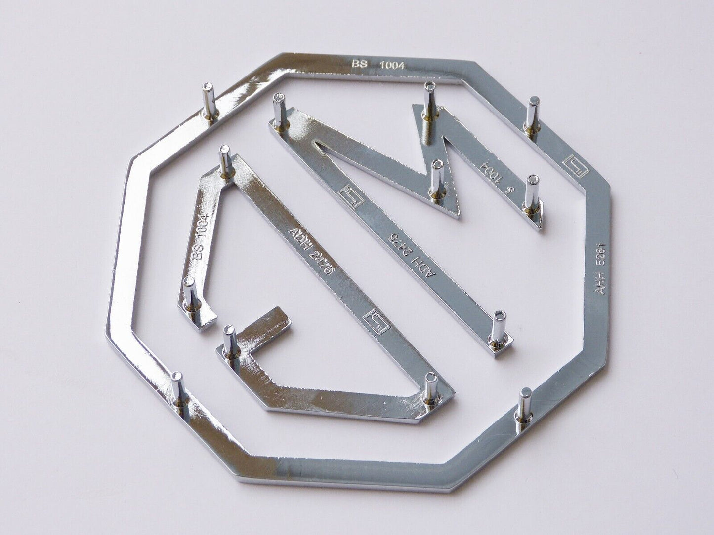 MGA, MGB, MGC Midget OE Skeleton Rear Boot Tailgate Badge AHH5261K, British Made