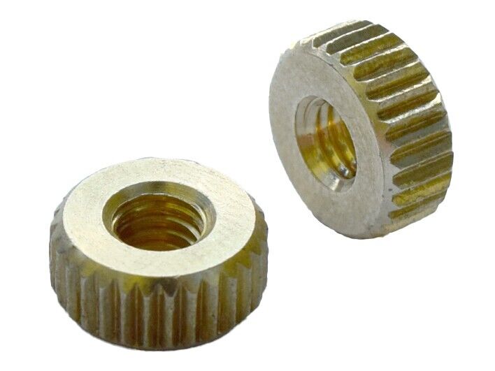 Brass Smiths / British Jaeger Instrument Gauge Pair of Knurled 3BA Nuts, 17H932
