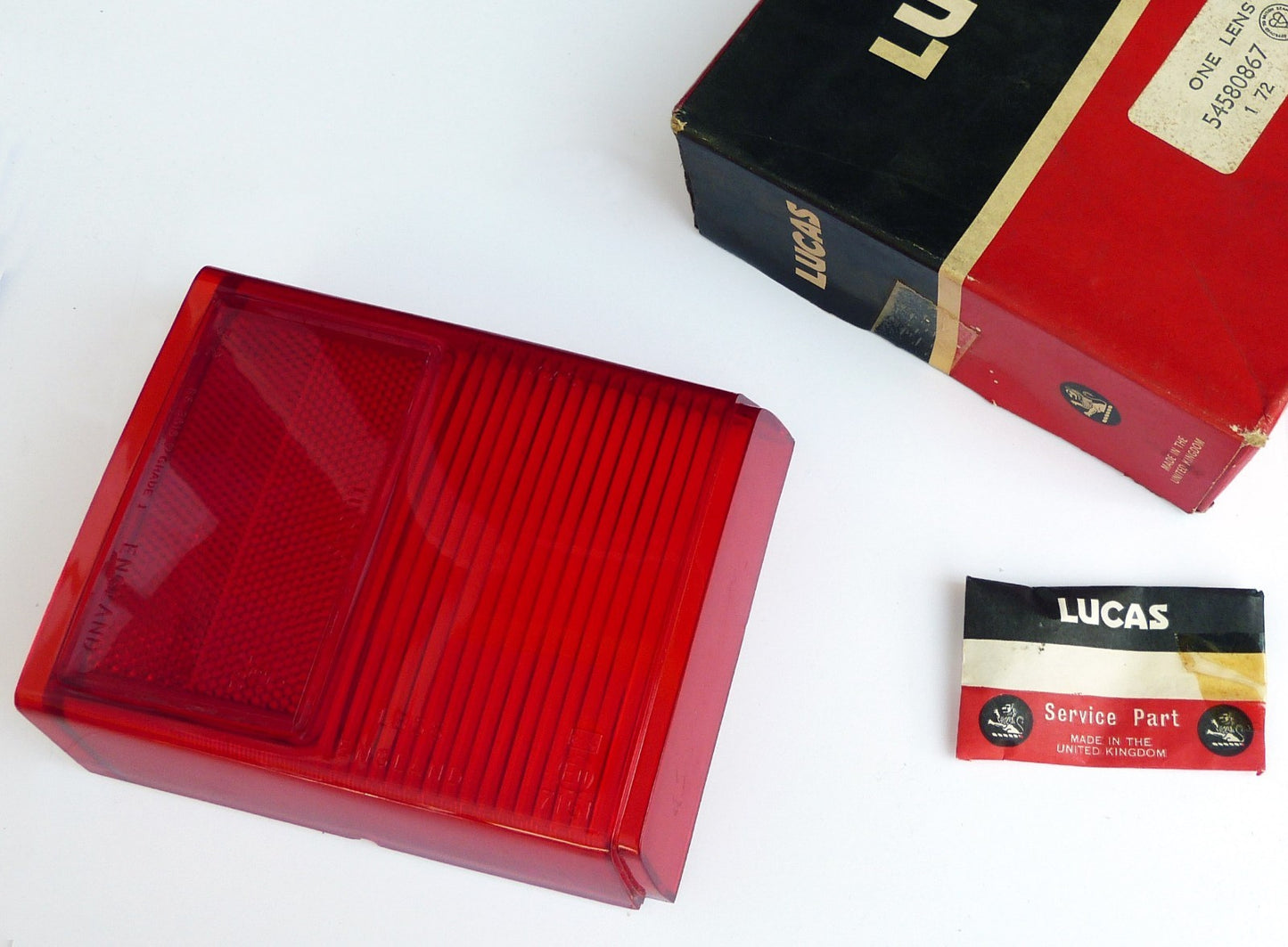 Genuine NOS Lucas L856 Red RH Red Lens & Reflector Triumph 2000 & 2500, 54580863