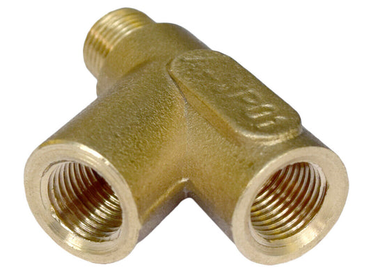 Smiths 1/8" BSP Oil Pressure Brass Y Piece Feed Pipe Block Union Adaptor, SIB748