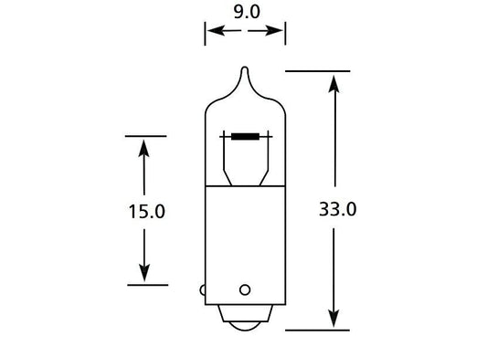 Lucas LLB436 BAY9S H21W 12V 21 Watt for Reversing, Brake, Indicator Lamp Bulb