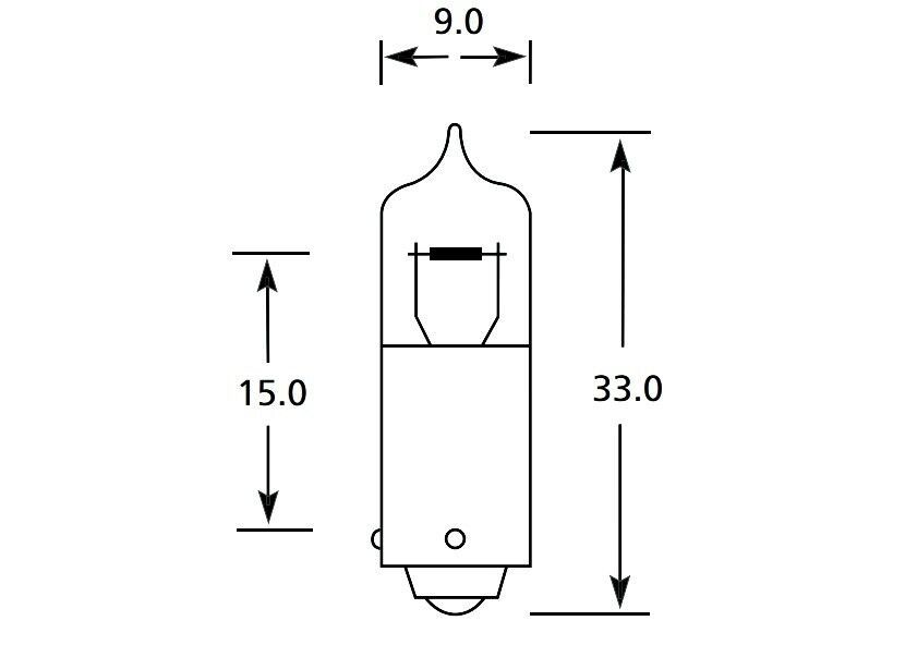 Lucas LLB436 BAY9S H21W 12V 21 Watt for Reversing, Brake, Indicator Lamp Bulb