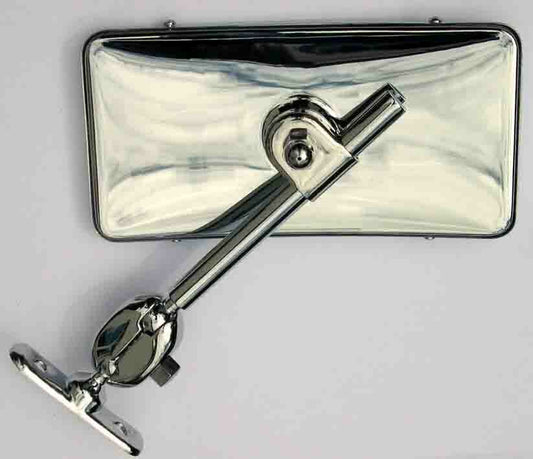 Vintage Car Desmo Style "A" Post Vintage / Oblong Convex Rectangular Mirror