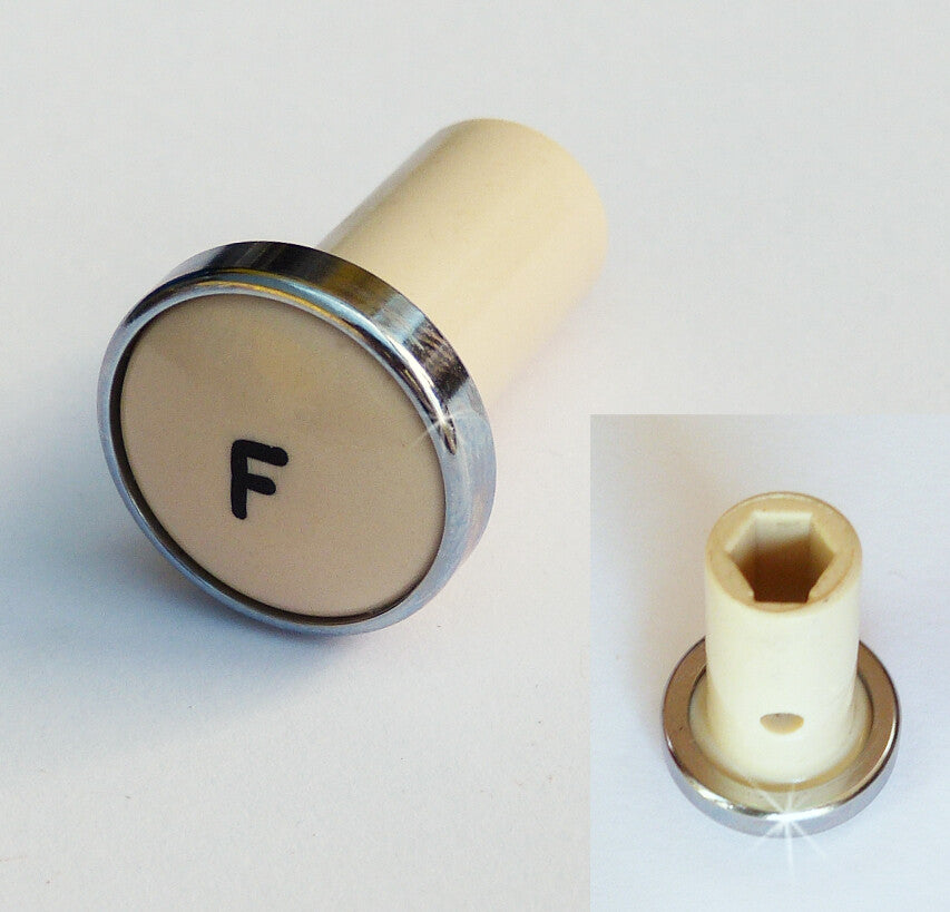 Vintage & Classic Car Chrome Rimmed Cream Fog Light Knob Wolseley MG Alvis