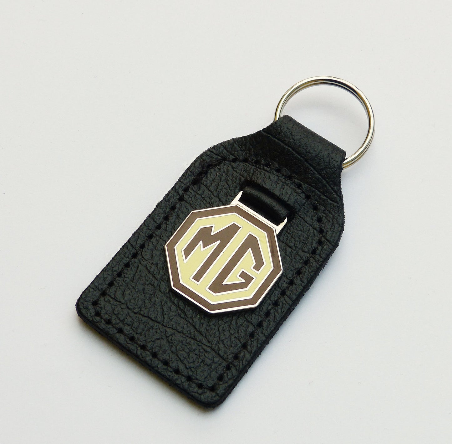 MG Enamel & Chrome Key Fob, for Midget, MGA, MGC, MGB GT, Midget, MGF, MGTF etc