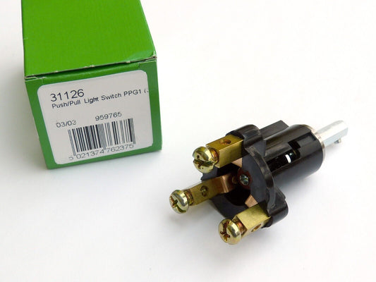 Lucas PPG1 Vintage Car 3 Way Pull Light Switch 51952, 3H3098, SS49, 31126