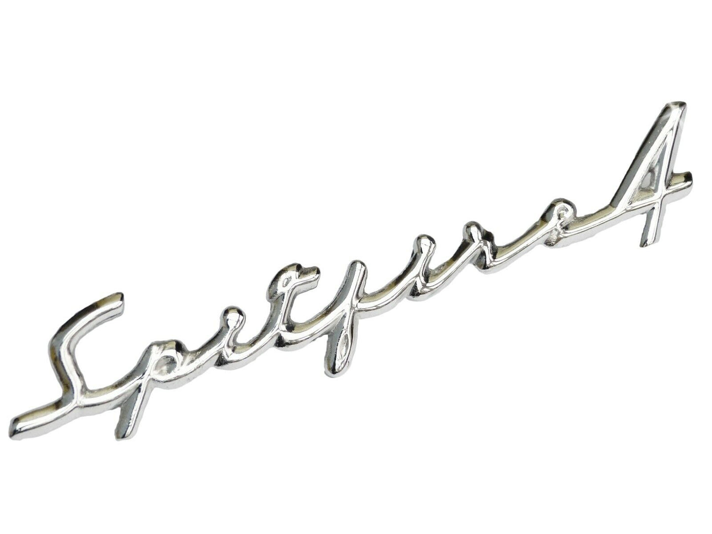 Triumph Chrome "Spitfire 4" Script / Scroll Badge for Triumph Spitfire, 613296