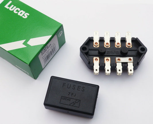 Lucas 7FJ, 4 way Fuse Box & Cover 37552, 37H4727 for Mini, Triumph, Austin etc