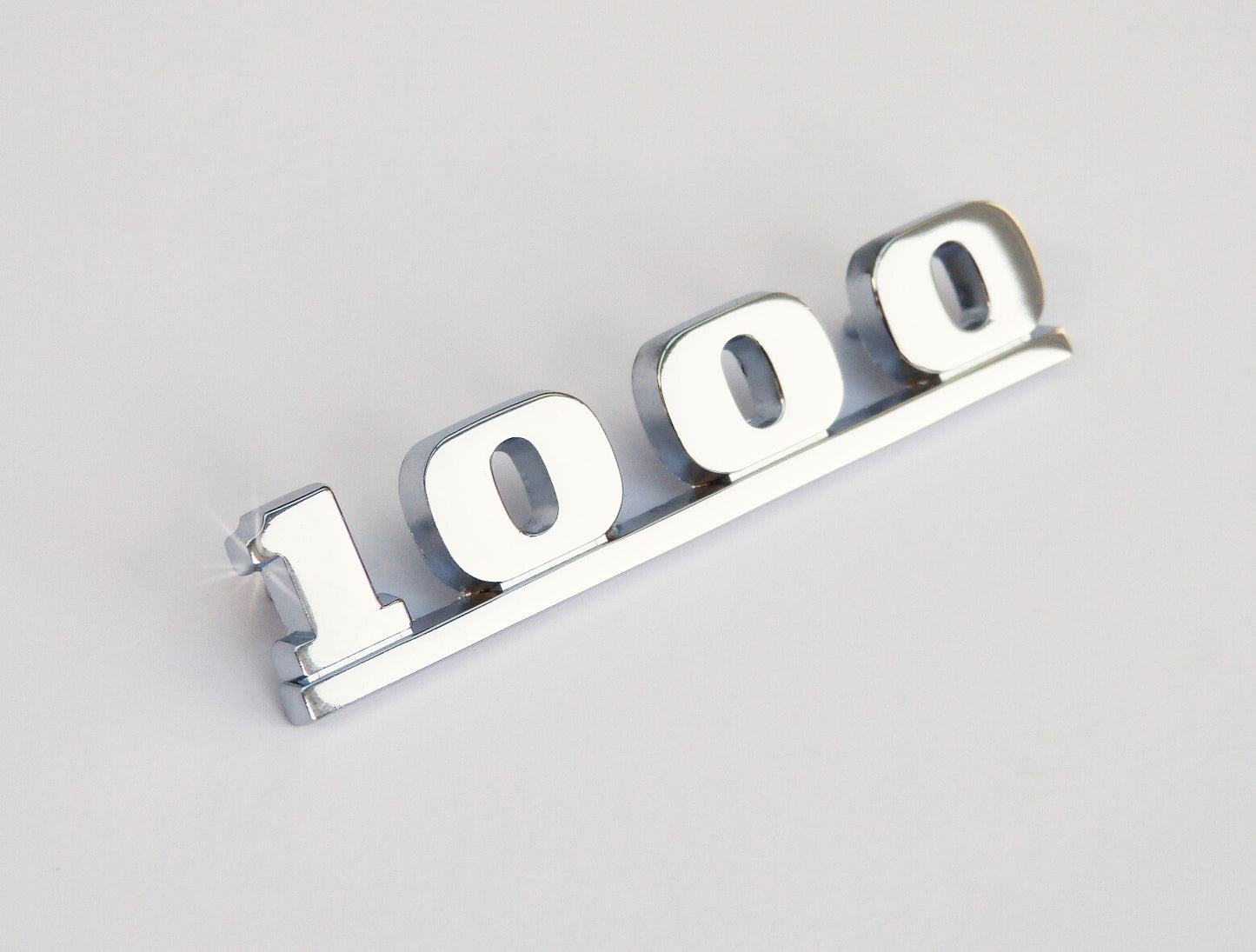 Classic Austin Mini Mk2 1000 Chrome Cast Metal Script Boot Badge, BMC ALA6695