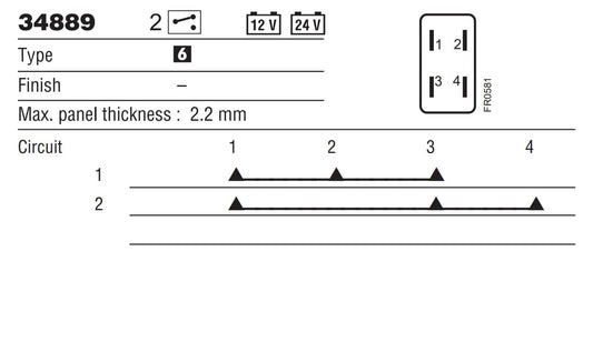Lucas 34889 108SA On Off Paddle Toggle Switch Land Rover Reliant 149011A PRC5610