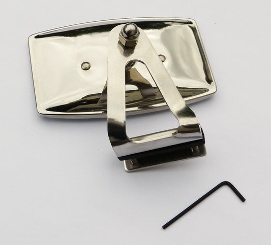 Austin BMC Classic Mini Stainless Steel LH Clamp-On Oblong Overtaking Mirror