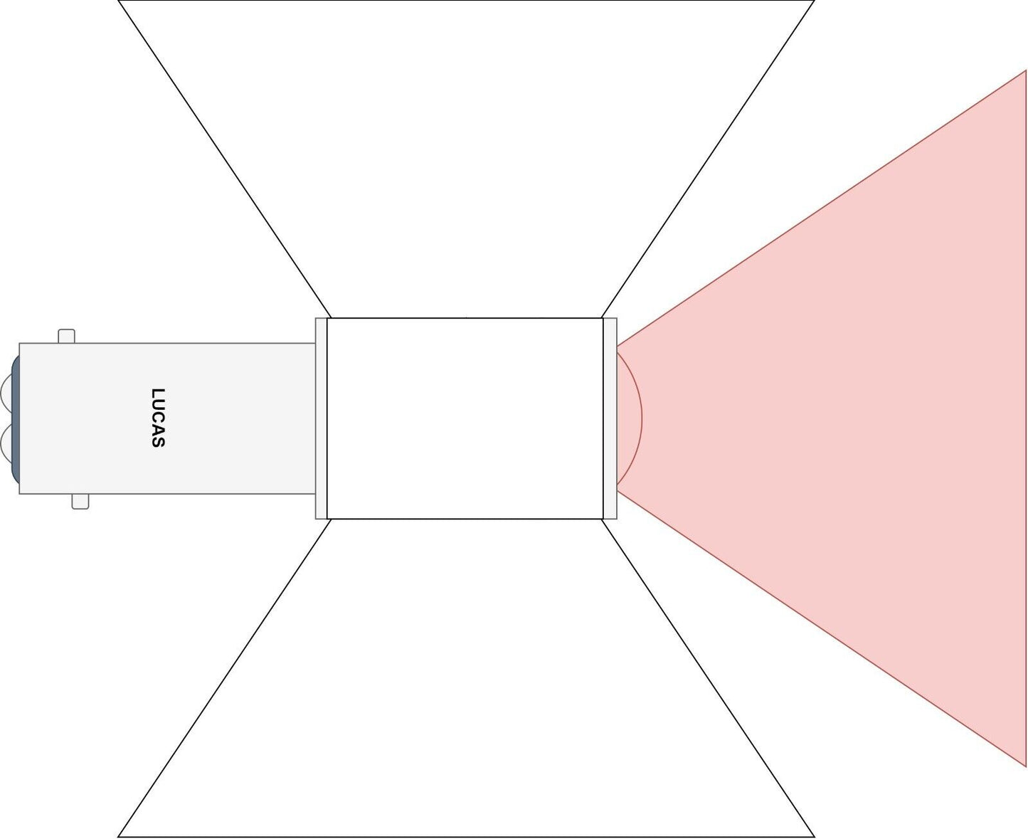 Lucas 12V BA15D Stop & Tail Classic Car / Motorcycle LED Rear Lamp Bulb, LLB380