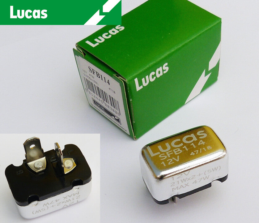 Lucas SFB114, 12V 47W Flasher Unit, for Triumph Jaguar BSA Norton Ford, 35060