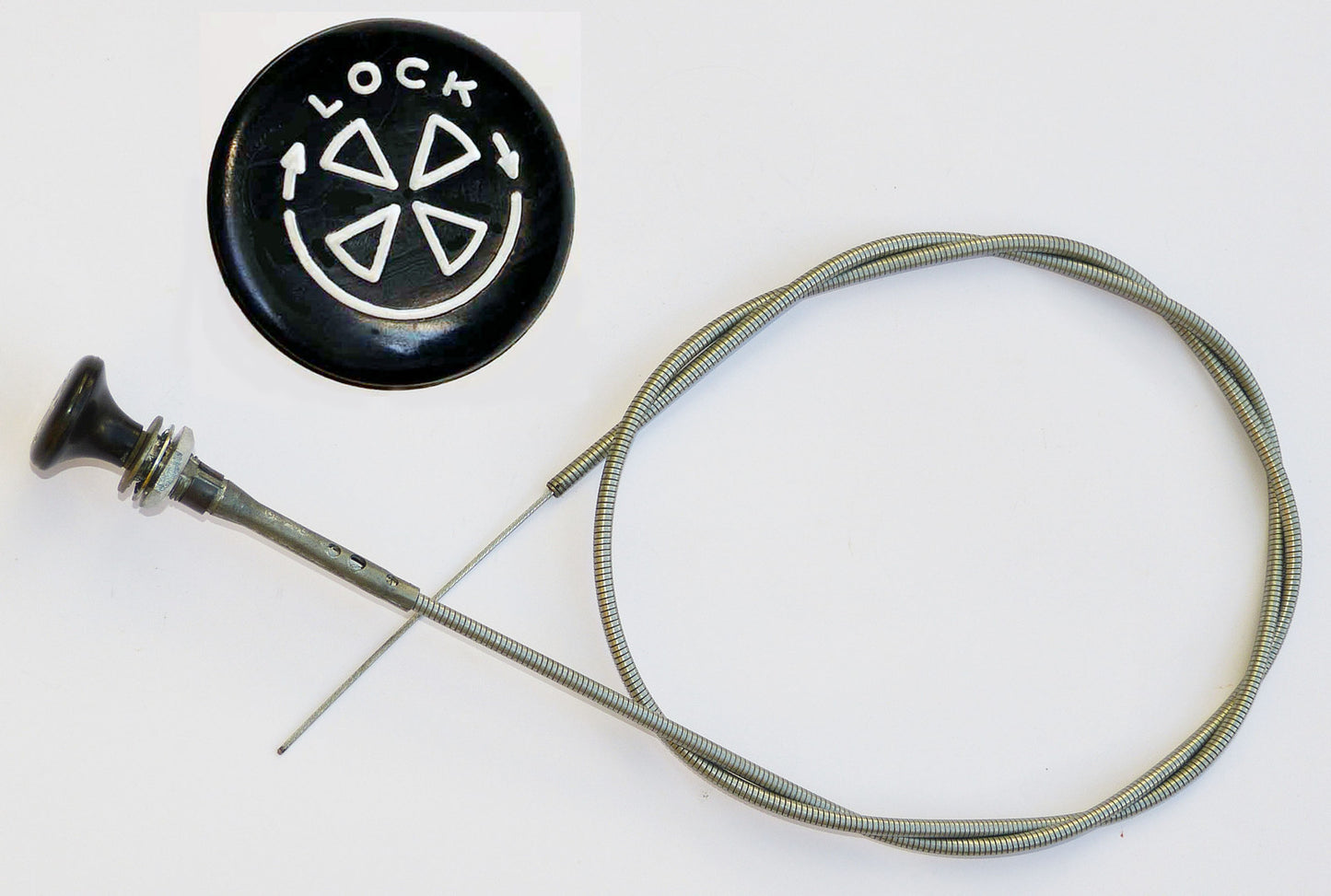 MG Midget, Austin Healey Sprite Turn to Lock Choke Cable, MG / BMC part AHA7748