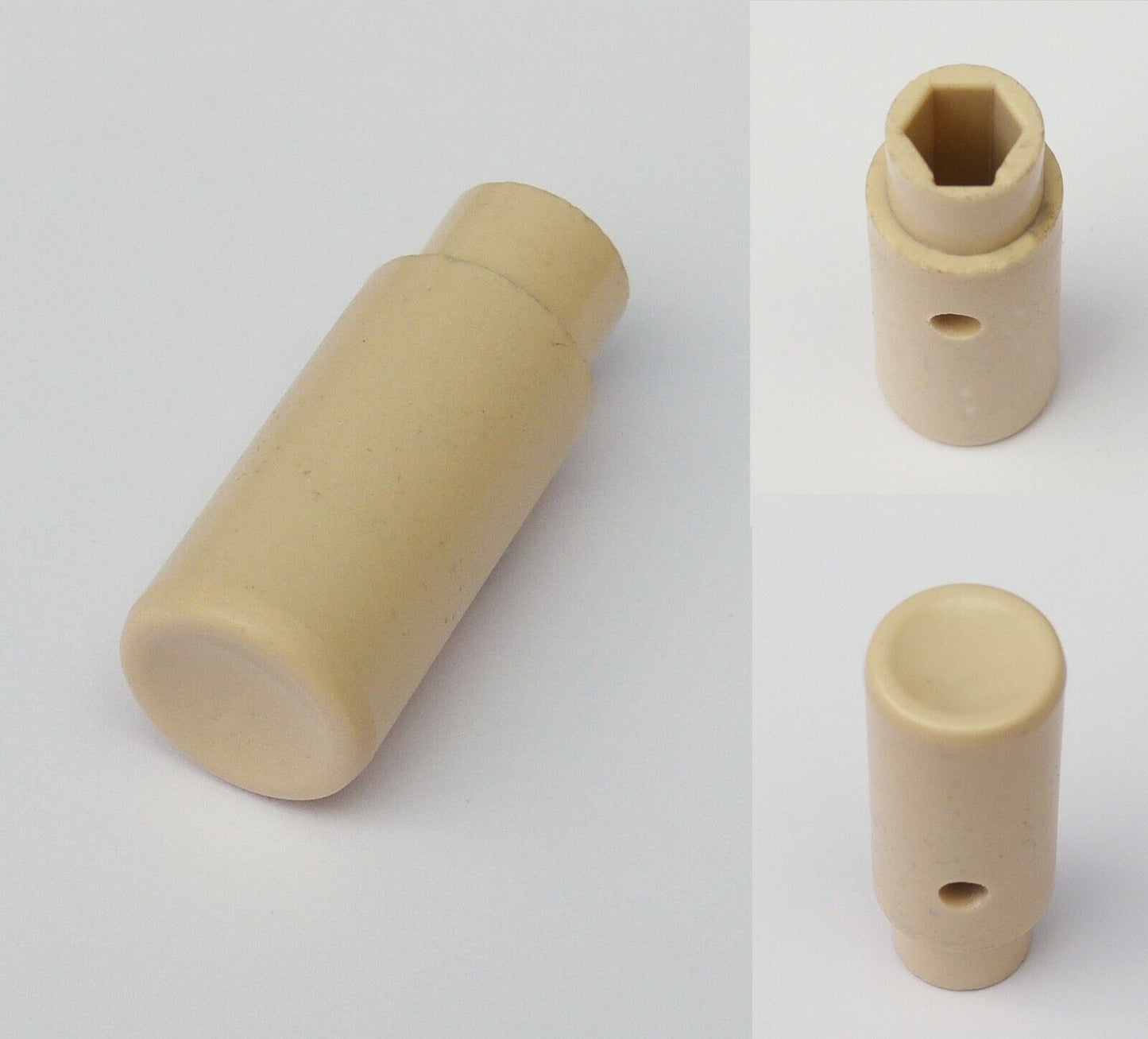 Classic Car Plain Cream Thimble Knob for Morgan Alvis Morris Wolseley etc