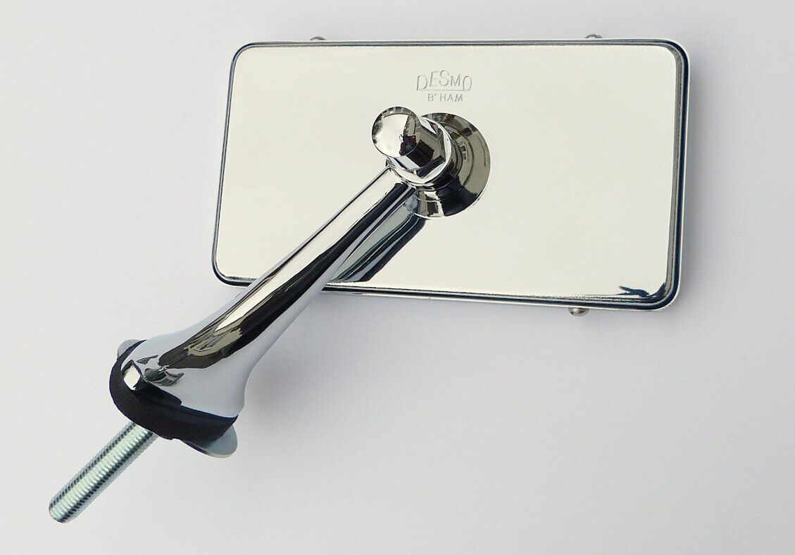 Vintage Desmo Chrome Interior Rear View Dashboard Mounting Adjustable Mirror