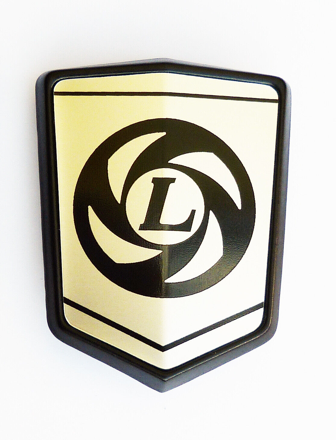 Classic Mini MK3 Black & Silver Leyland Bonnet Shield Badge, BMC CZH4143