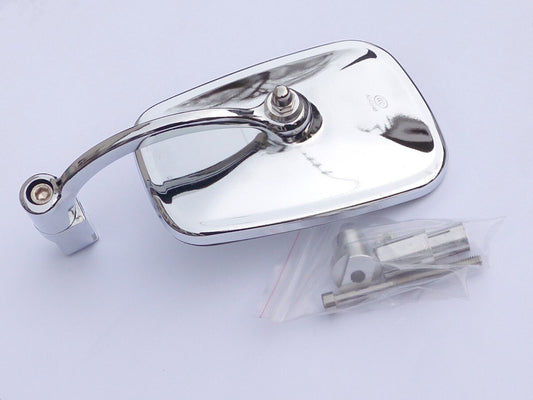 MCE Classic Motorcycle Stainless Universal ⅞" Handle Bar End Continental Mirror