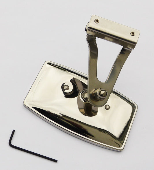 Austin BMC Classic Mini Stainless Steel RH Clamp-On Oblong Overtaking Mirror