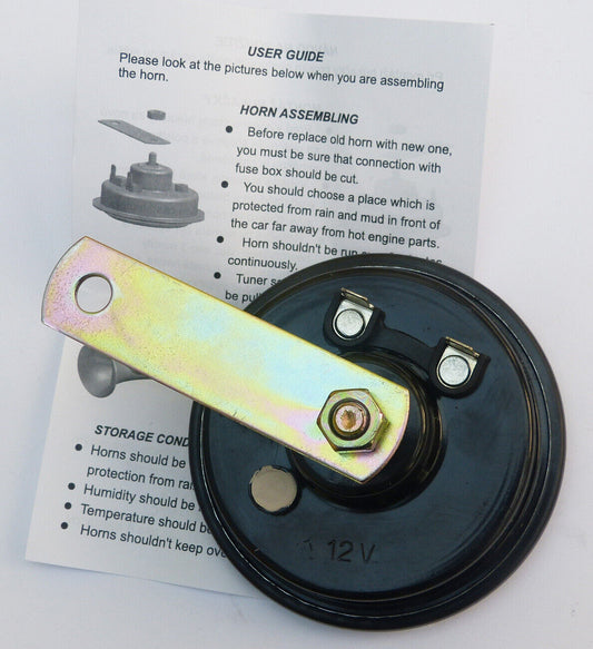 Elta Universal Motorcycle and Classic Car 12 Volt Disc Horn with Instructions