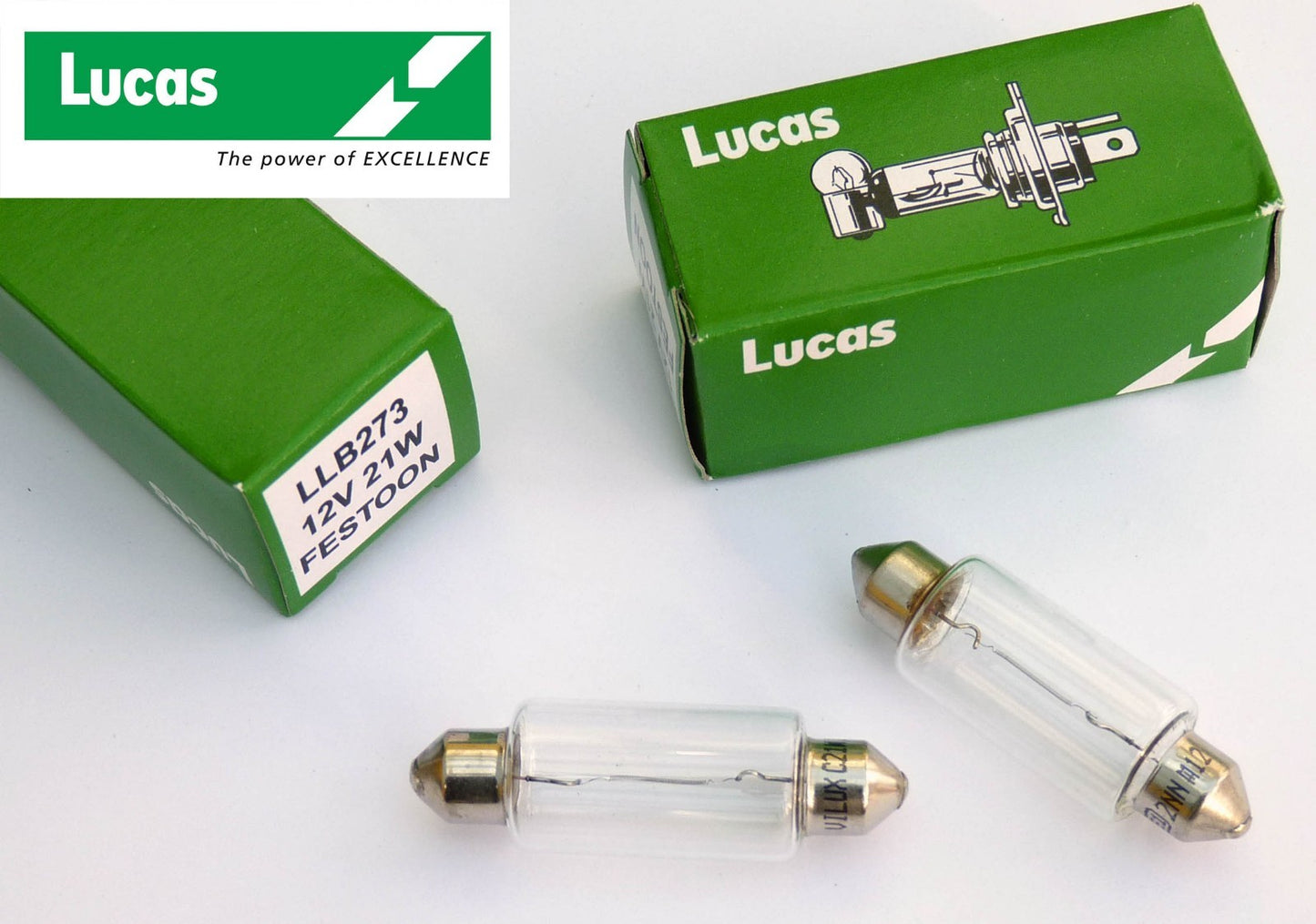Lucas 12V 21W Pair Clear Festoon Bulbs for L798 Reversing Lights, LLB273 GLB273