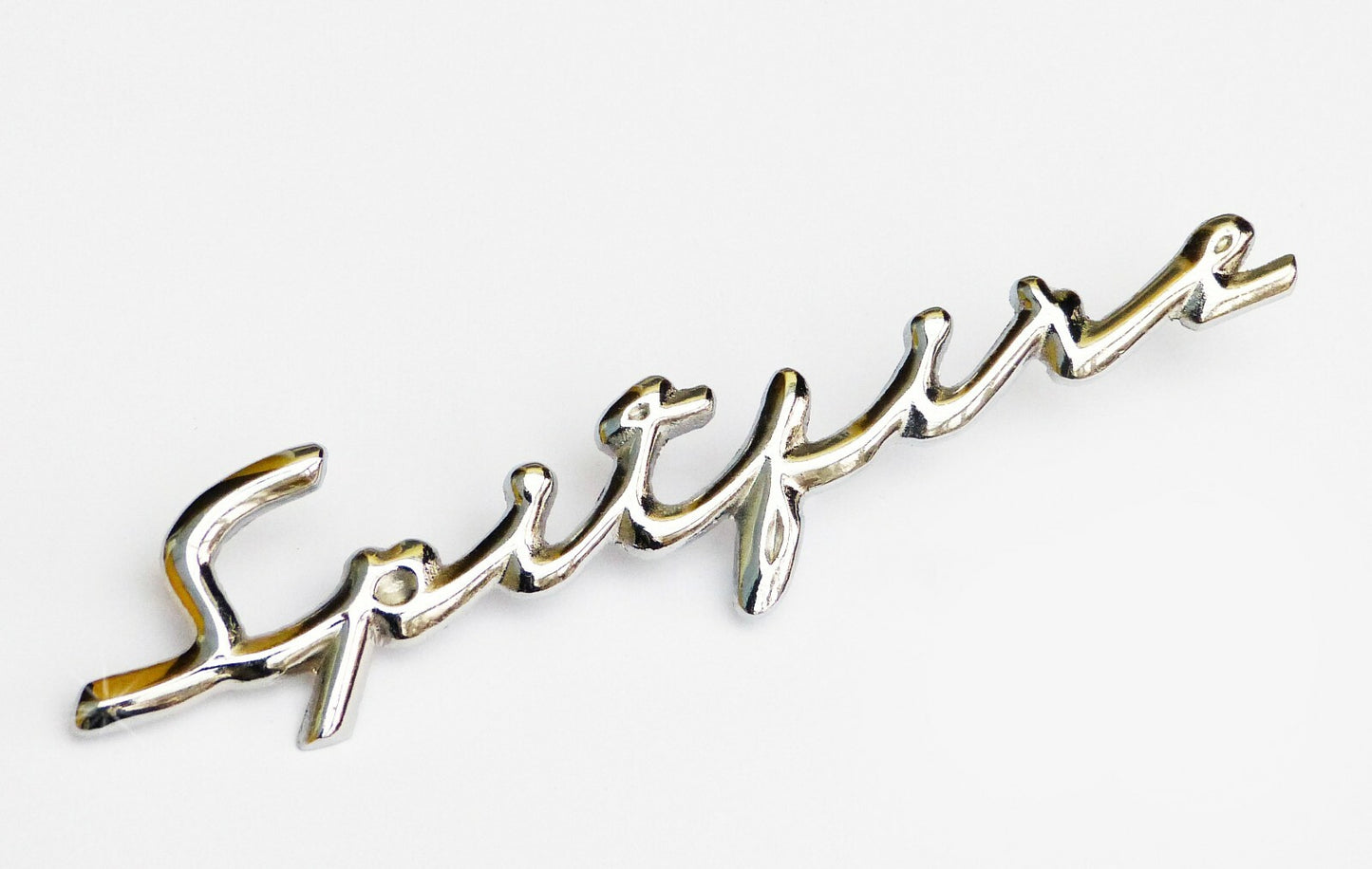 Triumph Chrome "Spitfire" Script / Scroll Badge for Triumph Spitfire, 621468