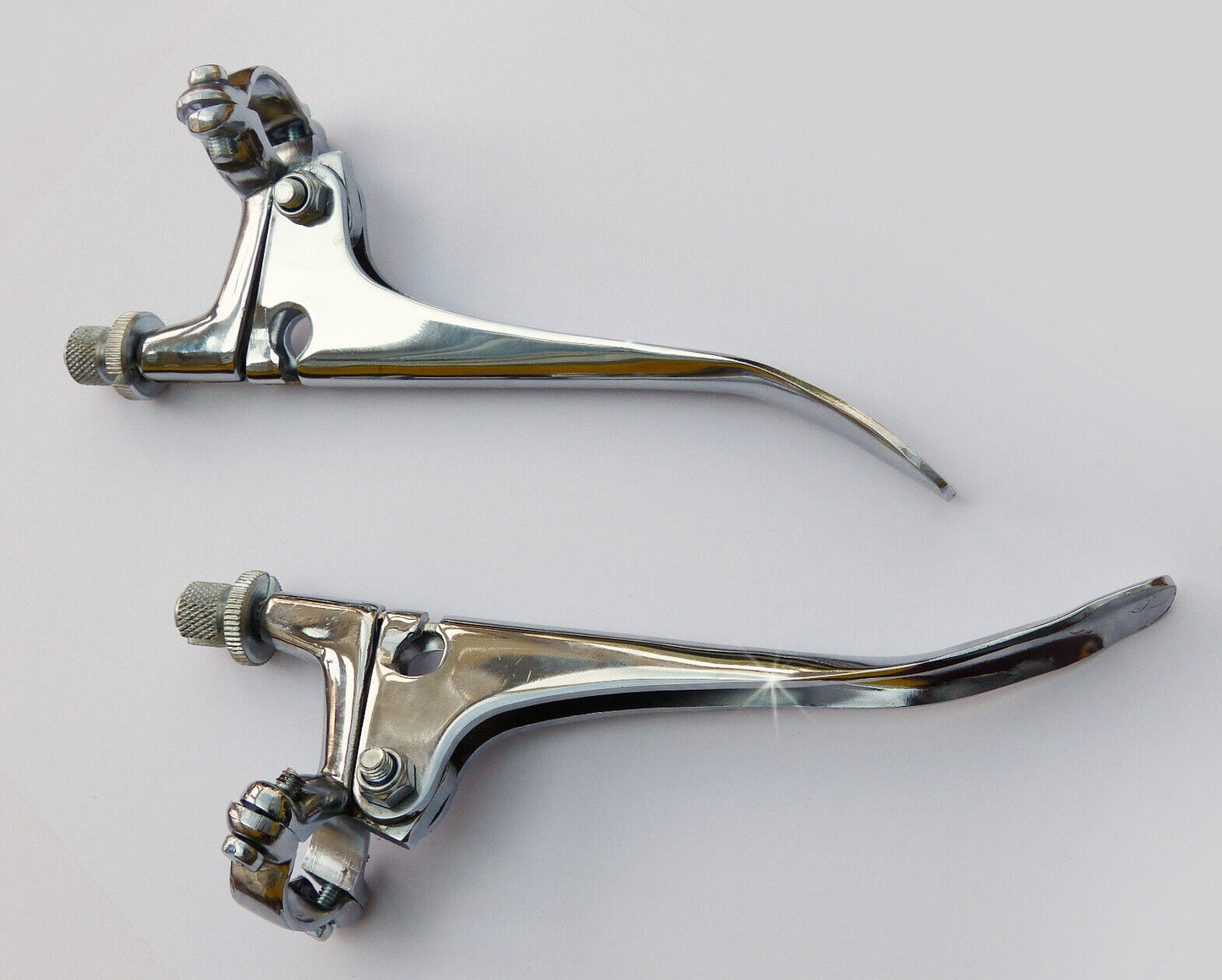 Pair Motorcycle Doherty Chrome Motorcycle Brake & Clutch Levers, 7/8" Bars
