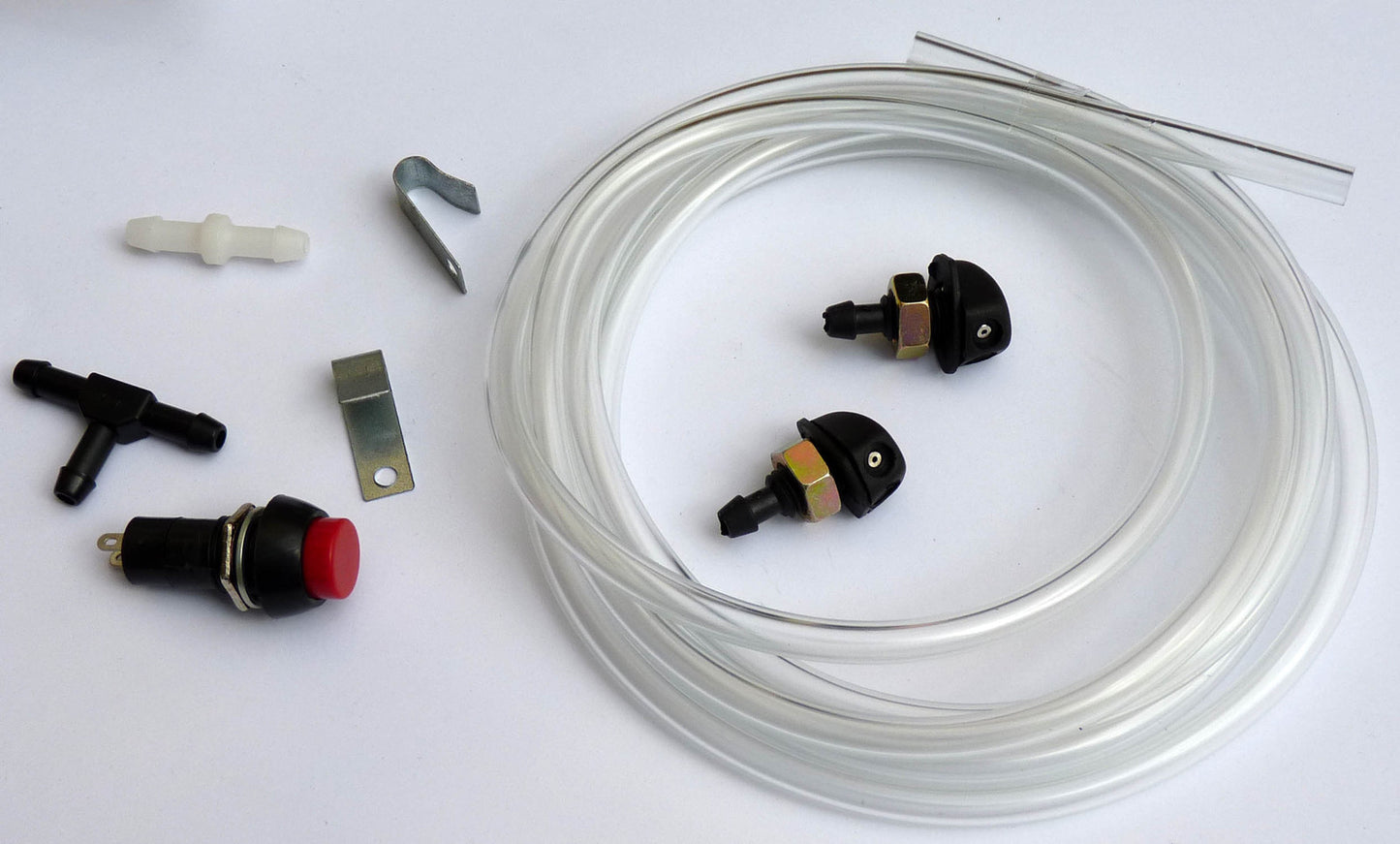 Classic Car Universal Windscreen Washer Pump & Jet Hose Tubing Installation Kit