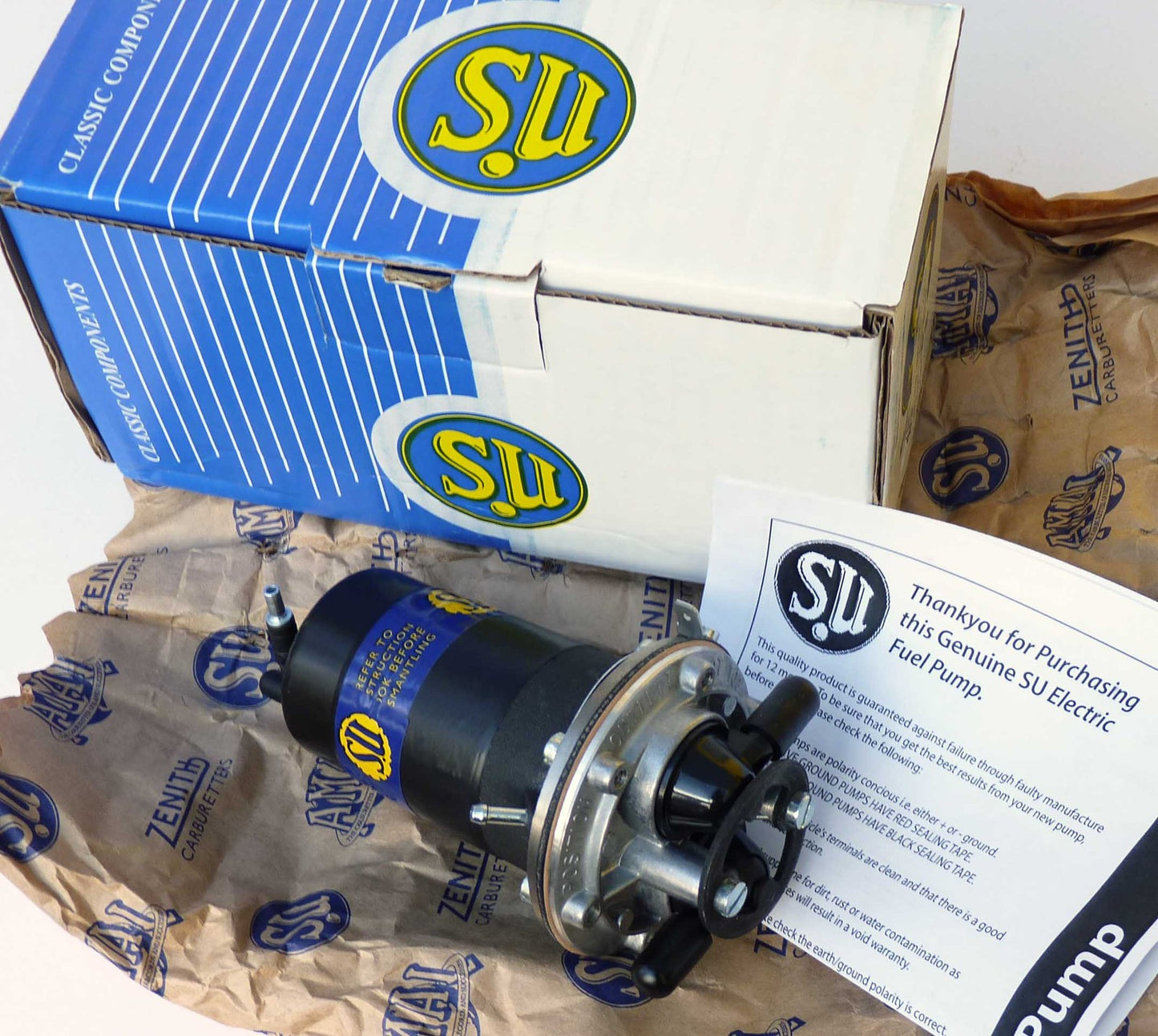 SU (Genuine Burlen) 12V Fuel Pump for Mini Austin Healey Sprite & Midget AUF214