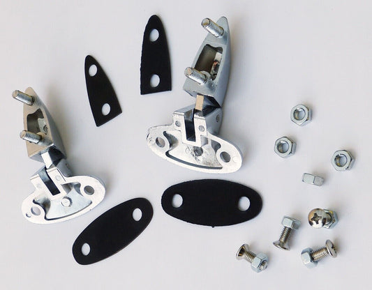 Mini & Cooper Chrome Plated Boot Hinge set with Gaskets & Fixings, BMC 8B12601