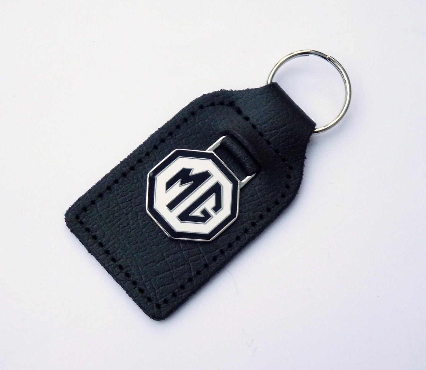 MG Enamel / Chrome Key Ring Fob for Midget, MGA, MGC, MGB GT Midget MGTF etc