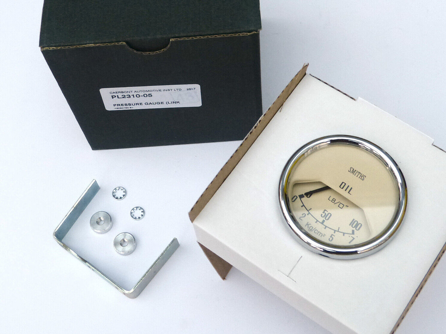 Smiths Classic Mini Mk2/3 Oil Pressure Gauge Chrome Bezel 13H4459MG, PL2310-05