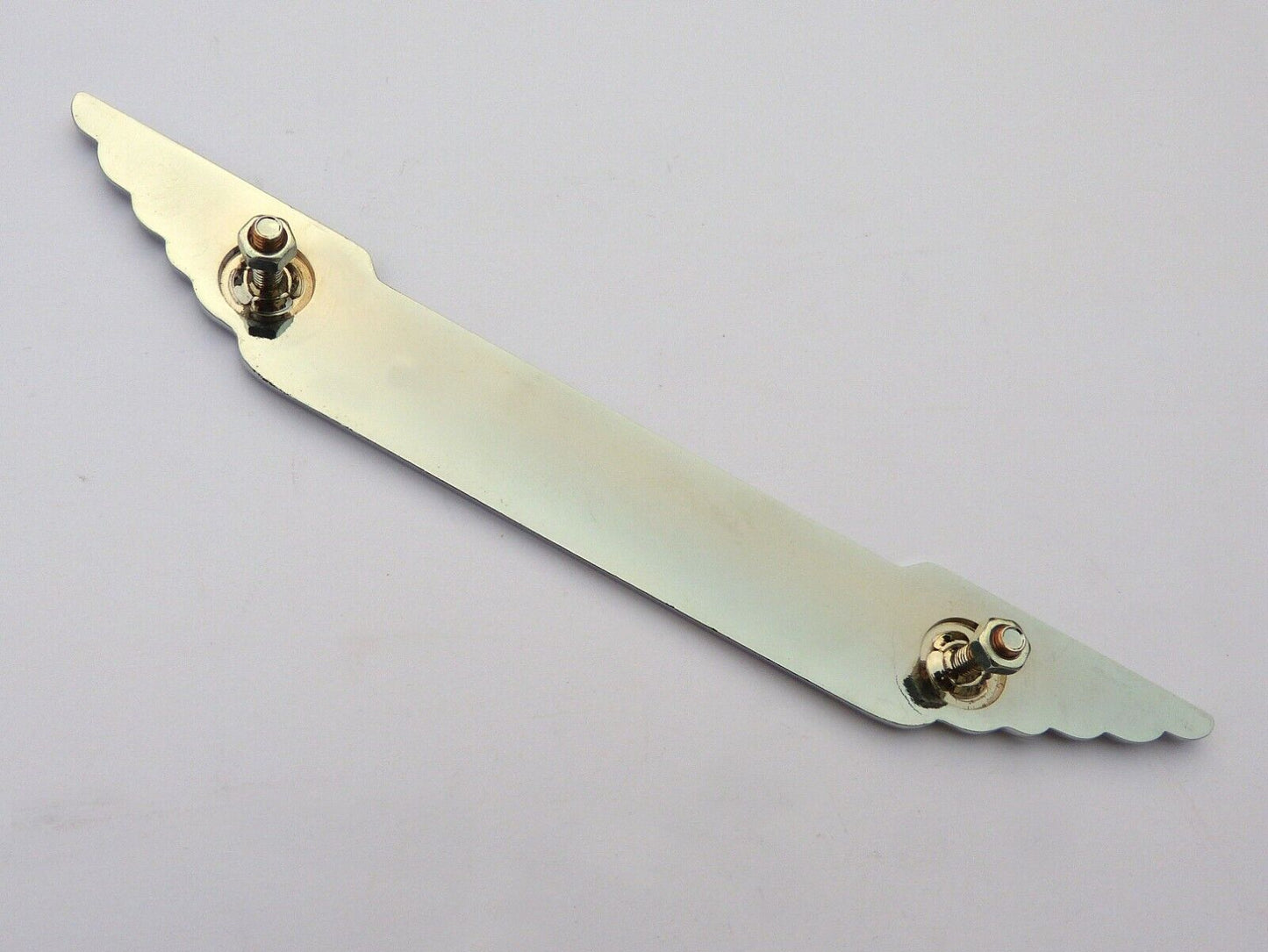 Austin Healey Bonnet Badge, Chrome with Red Enamel In-Fill, BMC Part 14B1723