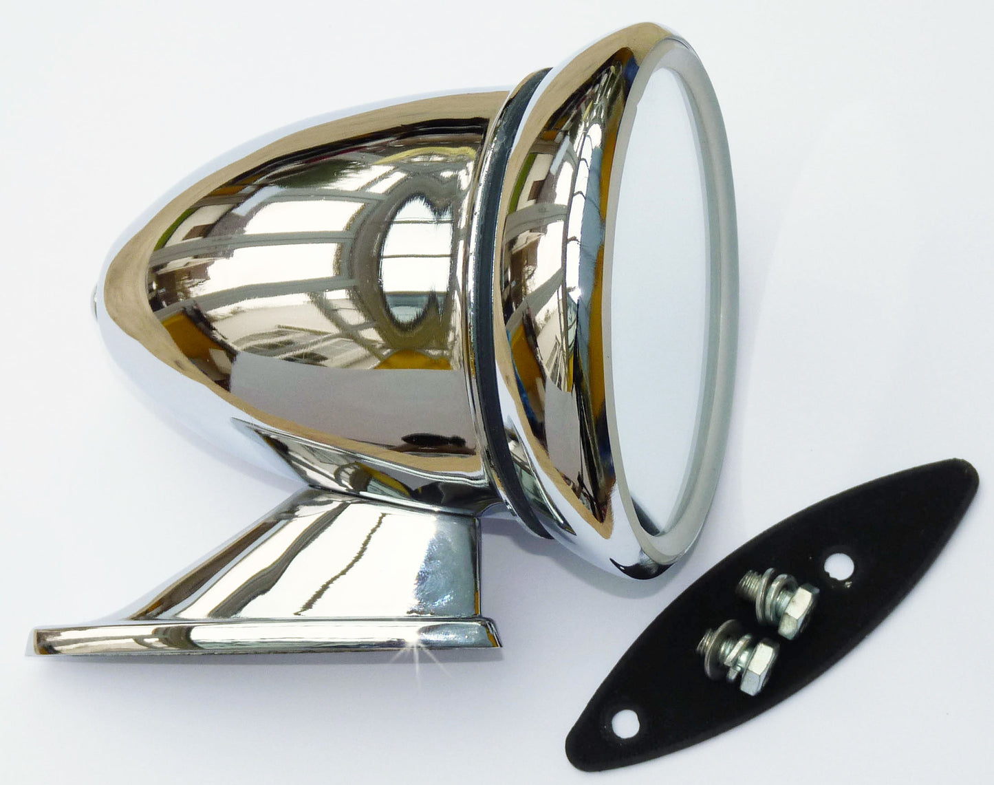 Racing Chrome Bullet Style Wing / Door Mirror for MG, Mini, Austin, Triumph etc