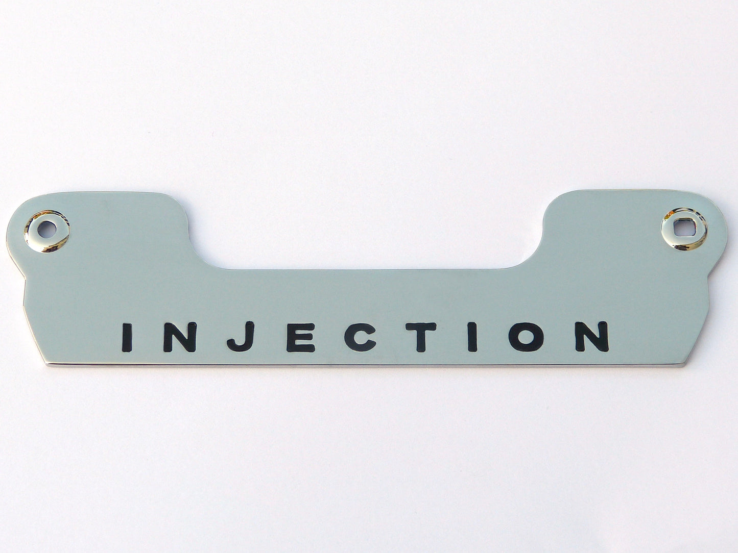 Triumph TR6 2000 2500 2.5Pi Black & Chrome Rear "INJECTION" Badge, 626717