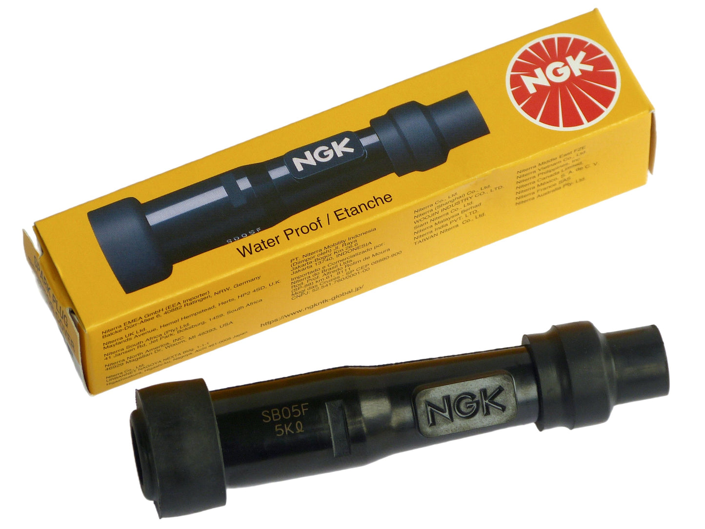 NGK SB05F Waterproof Straight Spark Plug Cap for Classic Car / Motorcycle