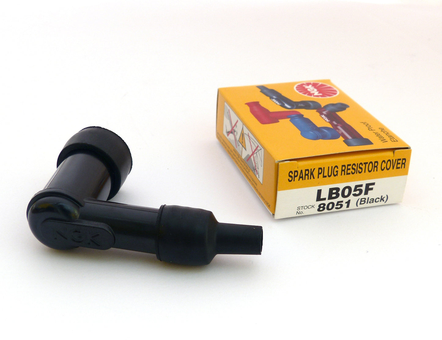 NGK LB05F Waterproof 90 Degree Spark Plug Cap for Classic Car / Motorcycle