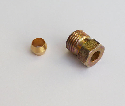 Classic Car Delco Filter Fuel Union & 1/4" Olive, 21A2770, Jaguar Sprite Midget