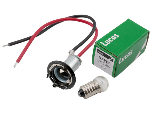 Smiths Gauge Bulb Holder AEU1313 37H5181 508139, Lucas LLB987 12V Bulb