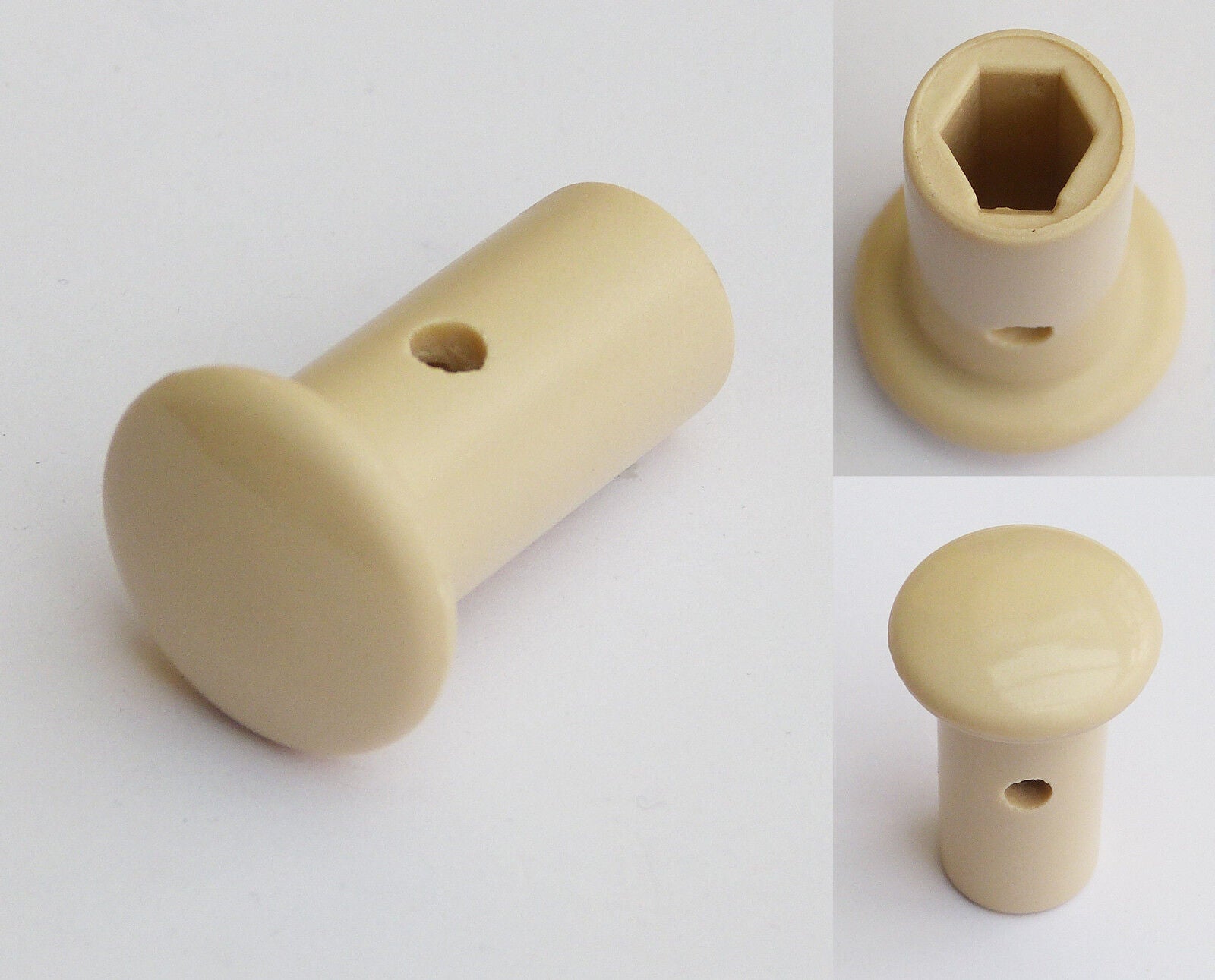 Classic Car Plain Cream Knob for Morgan Alvis Morris Wolseley etc