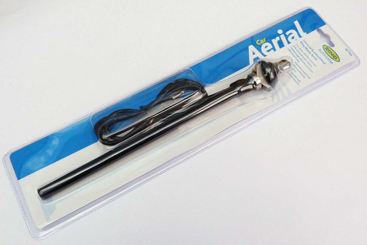 Ring Classic Car Chrome and Stainless Steel Universal Radio Aerial Antenna AE708