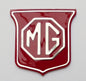 MGB & MGBGT / MGB GT Midget Red & Chrome Front Grill Badge, MG part BHH829