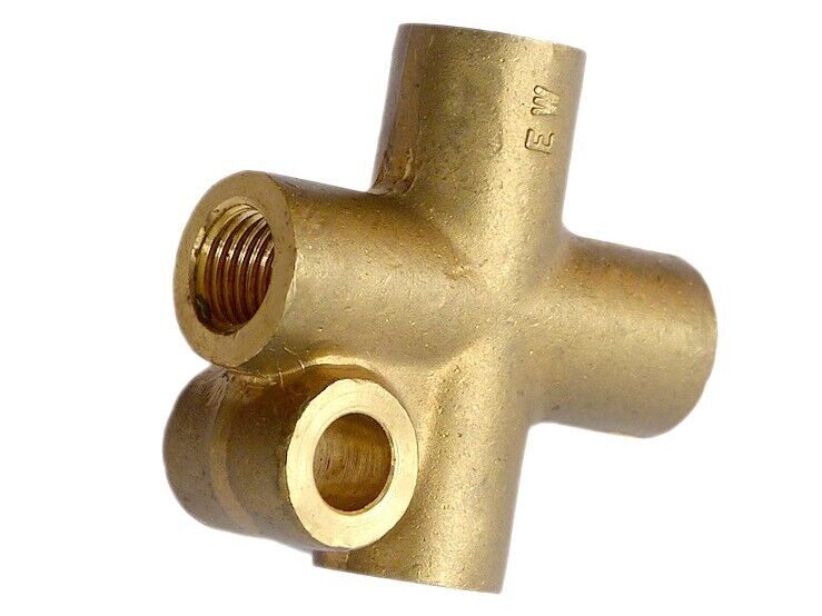 5 Way 3/8" UNF Brass Brake Union MGA MGB Midget Sprite Land Rover 17H7108 279412