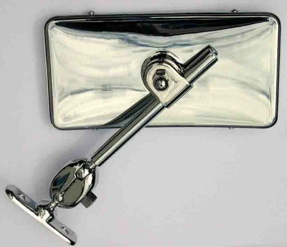 Vintage Car Desmo Style "A" Post Vintage / Oblong Convex Rectangular Mirror