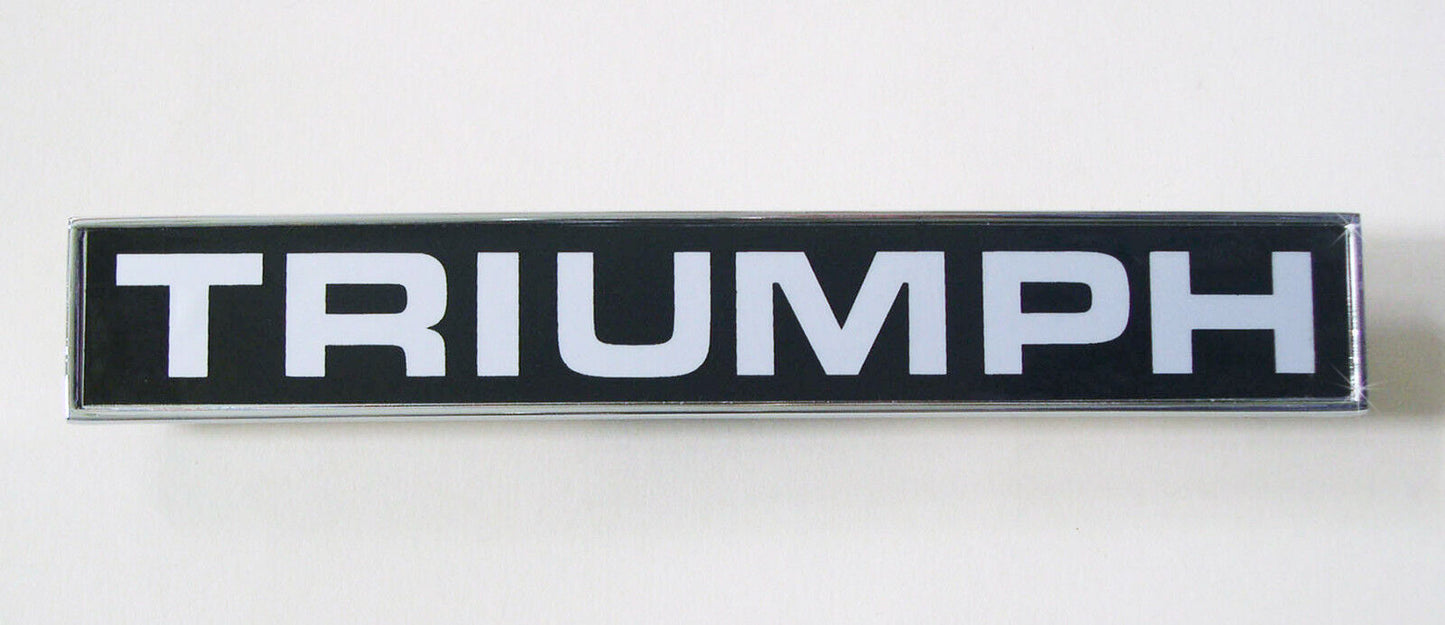 Triumph TR6 Chrome Rear Boot Badge, Triumph part 627563