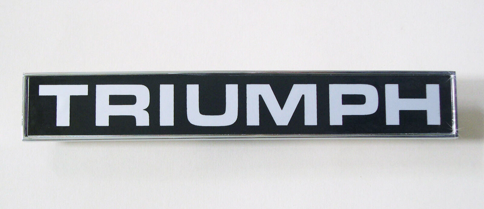 Triumph TR6 Chrome Rear Boot Badge, Triumph part 627563