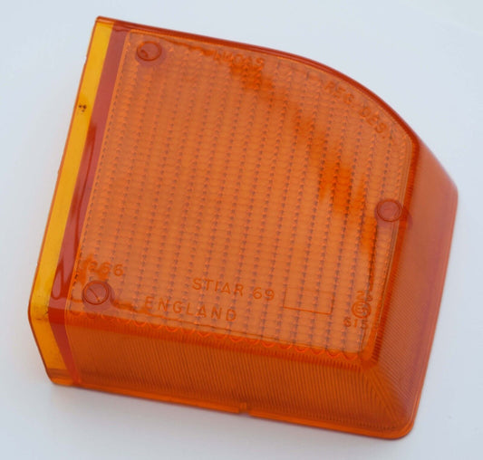 Genuine NOS Lucas L856 Amber RH Indicator Lens, for Triumph 2000 & 2500,54589834