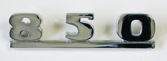 Classic Austin Mini Mk 2, 850 Chrome Cast Metal Script Boot Badge, BMC ALA6694